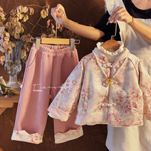 Tianskid2025新款女童国风套装洋气春秋女宝宝儿童新中式72259