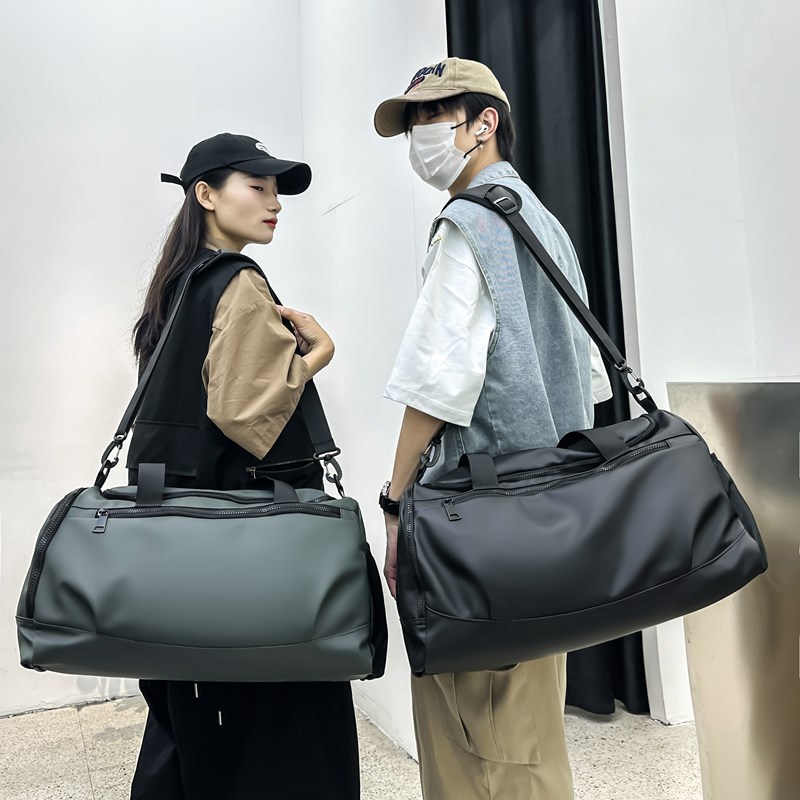 Bolsa de viaje de gran capacidad con almacenamiento de zapatos independiente, bolsa de ocio deportiva para hombres, bolsa de entrenamiento para viajes cortos, bolsa de mochila