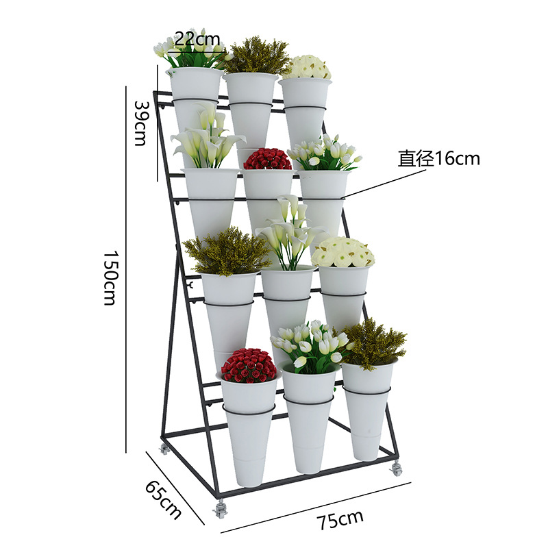 Soporte de flores de hierro forjado para decoración