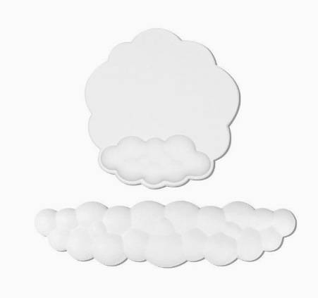 키보드 트레이 + 손목 패드 흰색