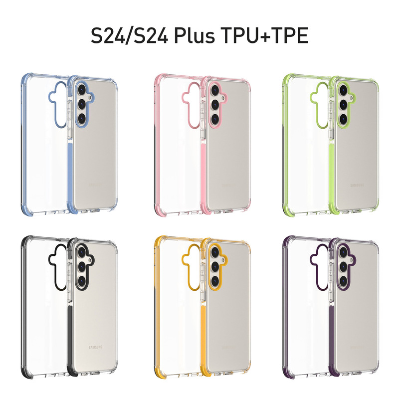 Cross-border dedicated for Samsung s24plus phone case tpu + tpe drop-resistant phone case D3O phone case