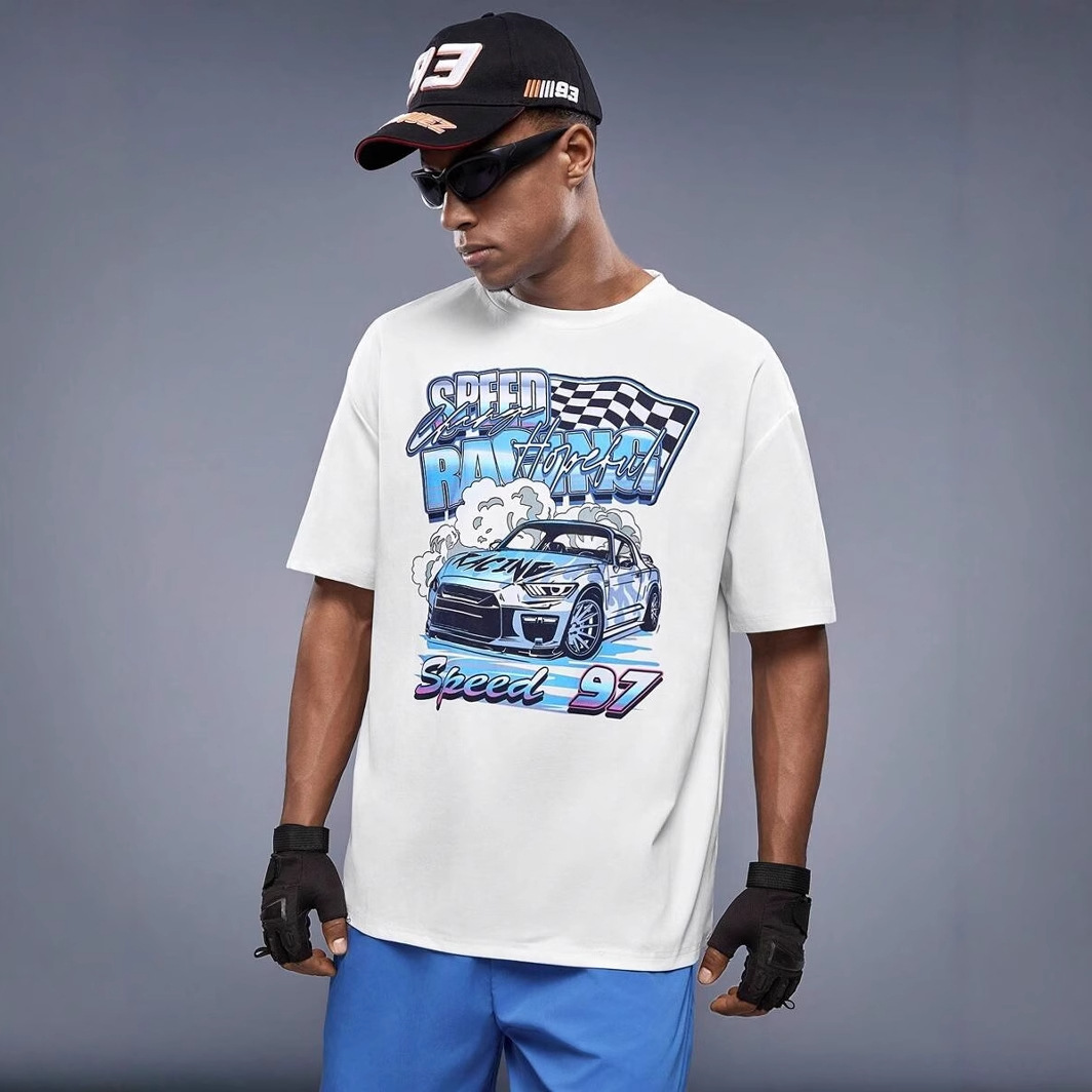 Traje de hombre Camiseta Traje de hombre Cuello redondo Pantalones cortos con cordón de manga corta Carreras Junior Graffiti Impresión digital 3D