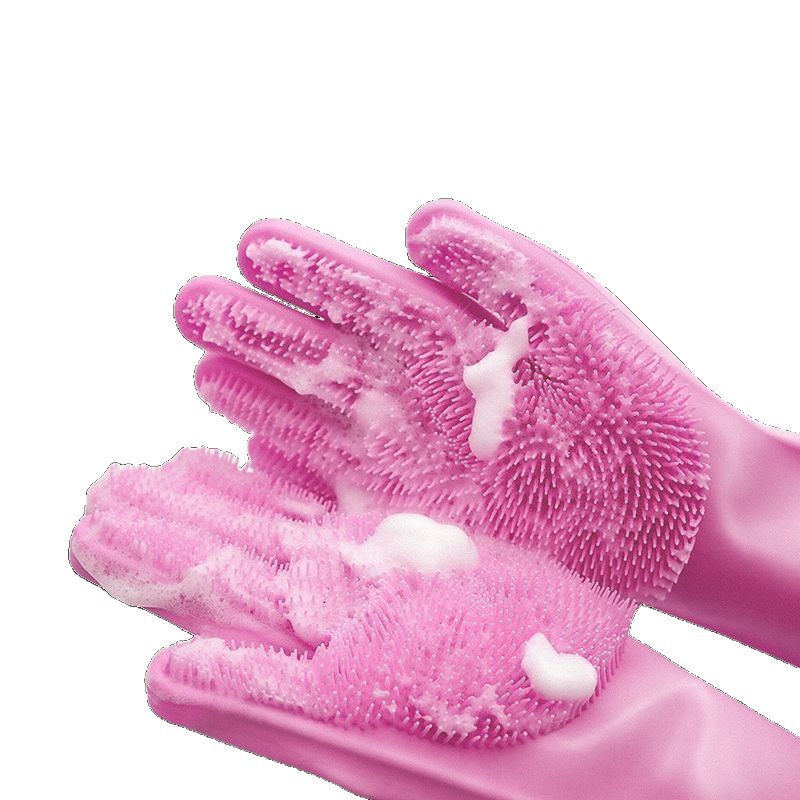 Guantes de baño para mascotas, perros y gatos, artefactos de baño anti-atraqueo, anti-mordura, peluche de oro, cepillo de limpieza alargado