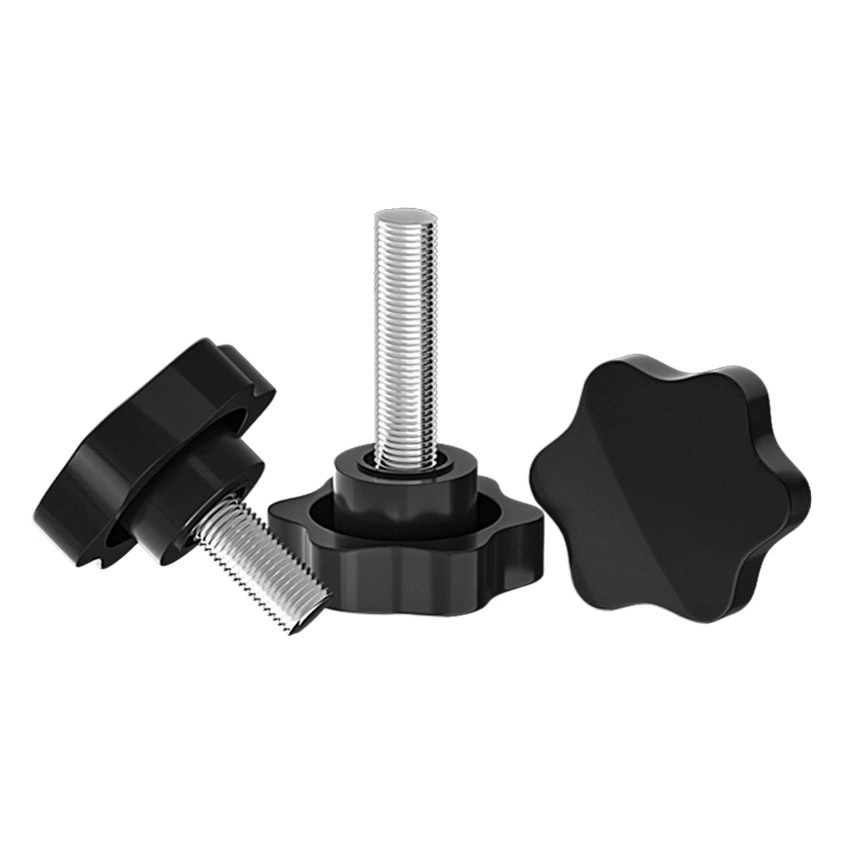 Шестигранная слива ручка винт пластиковая резиновая головка рука винт винт болт звезда ручная ручка