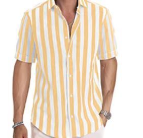 Men's Stripe Blouse Men's Clothing display picture 6