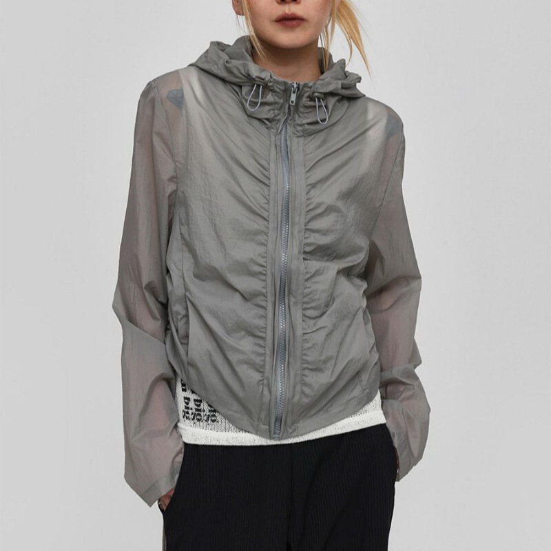 2026 Summer Korean Style New Design Personality Lightweight Long Sleeve Jacket Zipper Hooded Slim Fit Fashionable Sun Protection Clothing for Women