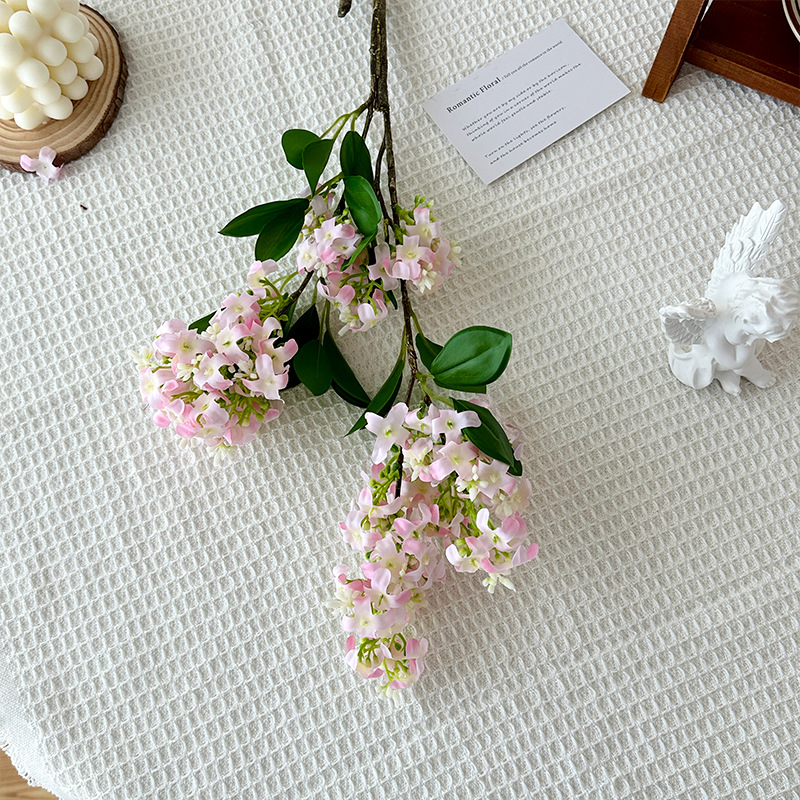 Flor lila de alta calidad flor artificial Qilixiang Manshan fragancia flor falsa sala de estar mesa decoración flor seda accesorios de fotografía