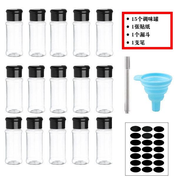 Botella de polvo de pimienta de polvo de sal