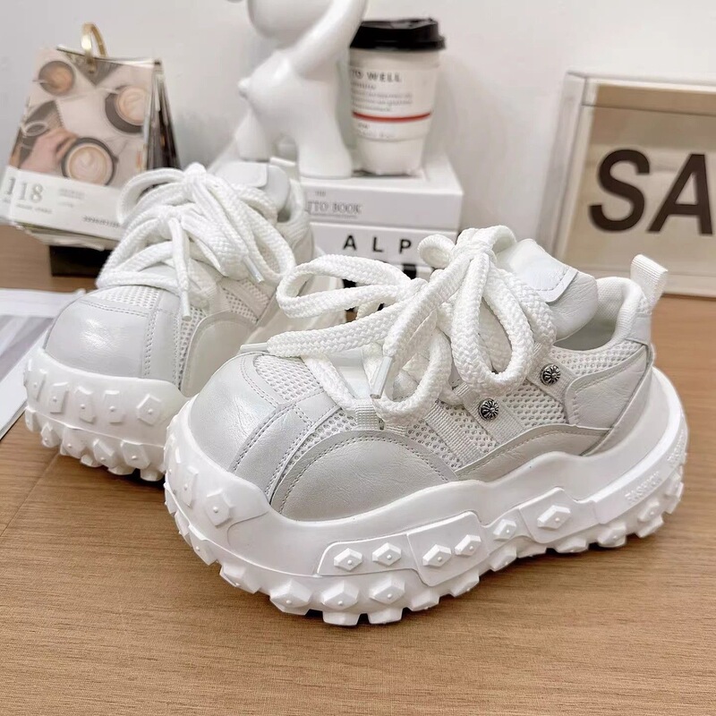 2026 Spring New Thick-Soled Dad Shoes with Contrasting Color Design, Height-Increasing Fashion Street-Style Mesh Women's Shoes 2026 Spring New Thick-Soled Dad Shoes with Contrasting Color Design, Height-Increasing Fashion Street-Style Mesh Women's Shoes
