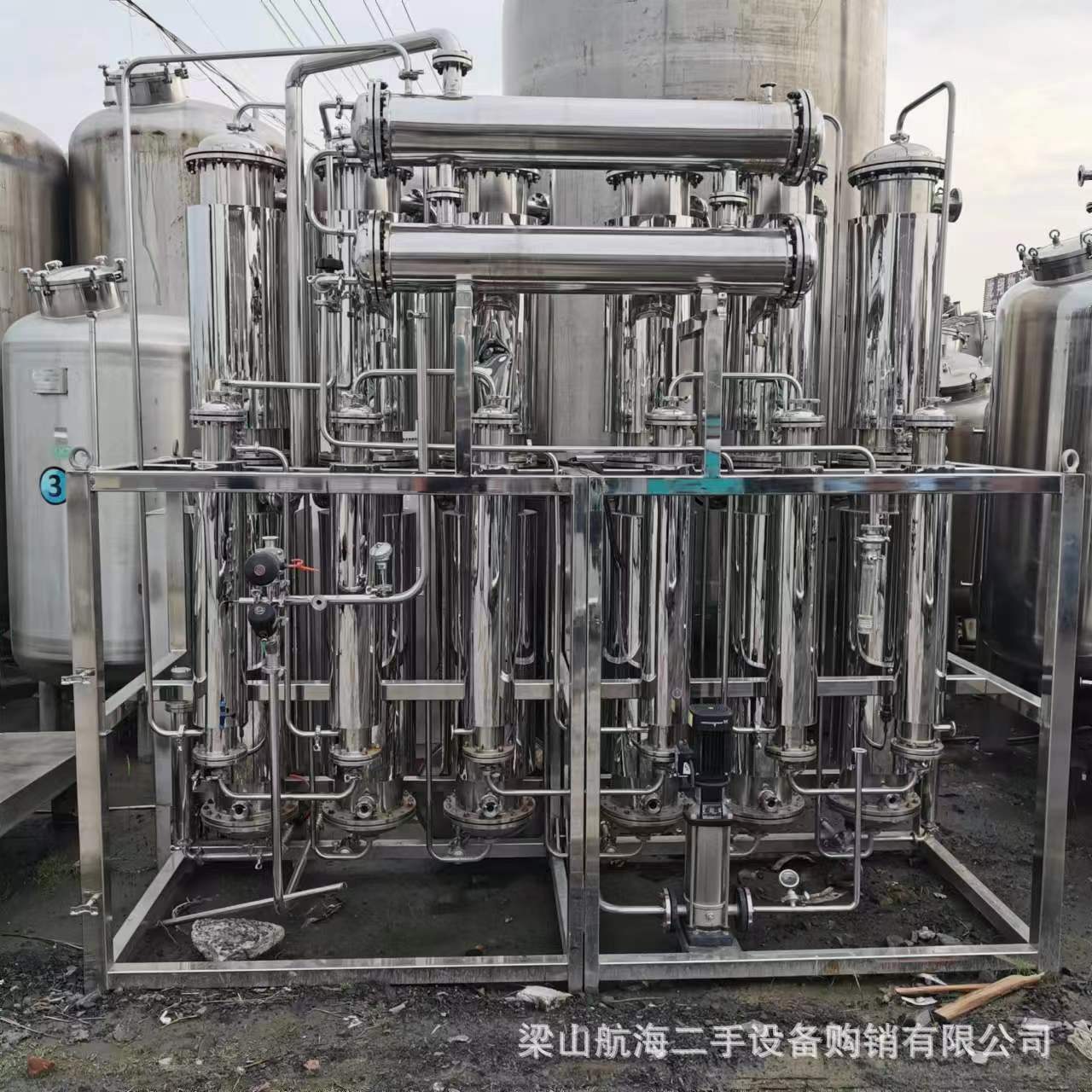 出售二手多效蒸馏水机 列管式蒸馏水设备 全自动蒸馏水机 回收