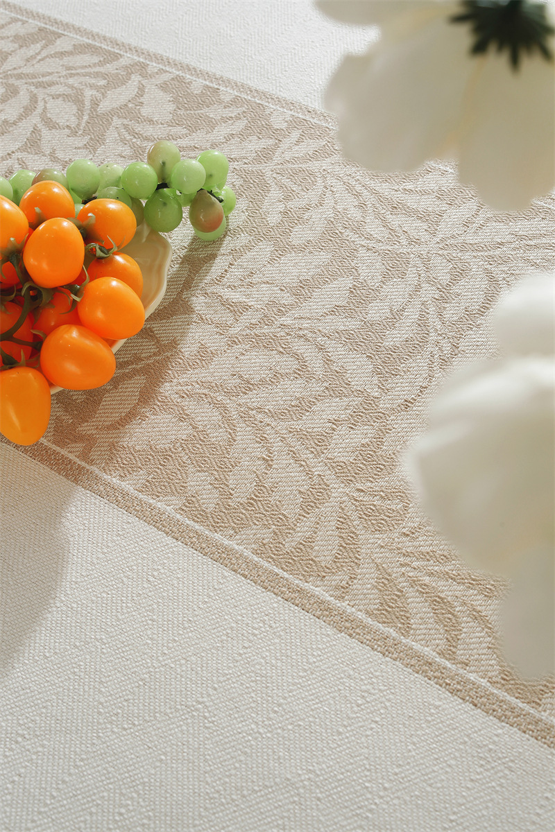 Nordic Vintage Geometric Diamond Tablecloth In White And Brown_voghion.com
