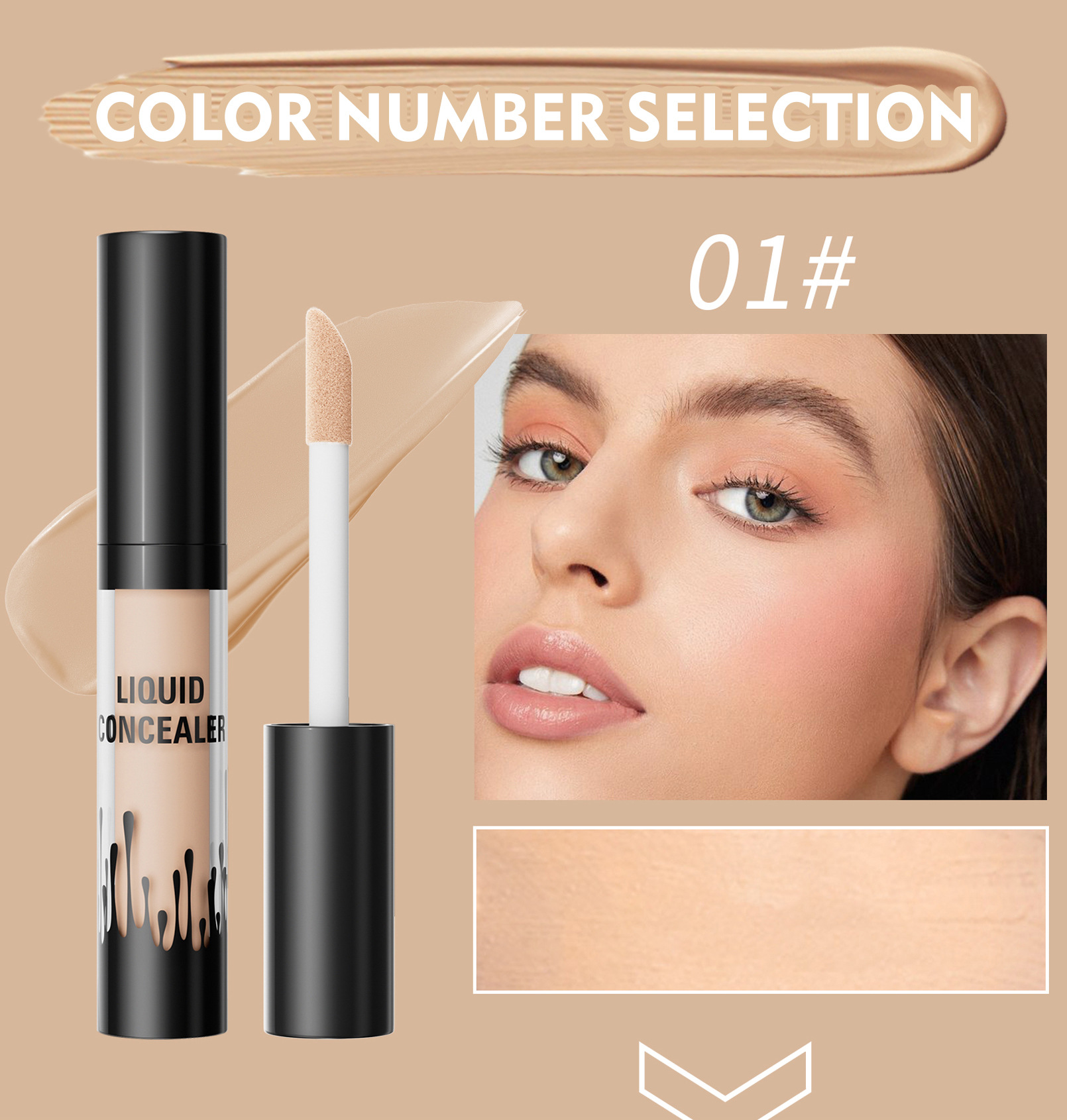 Hellokiss Cross-border Natural Blemish and Acne Mark Concealer is waterproof, sweat-resistant, light and snug, and suitable for tattoo concealer undefined