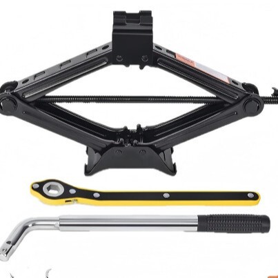 4t Scissor Type 0kg Jack for Small Cars, Manual Hand-Cranked Vehicle-Mounted Mechanical Labor-Saving Wrench, Scissor Type 0kg Jack 4t Scissor Type 0kg Jack for Small Cars, Manual Hand-Cranked Vehicle-Mounted Mechanical Labor-Saving Wrench, Scissor Type 0kg Jack