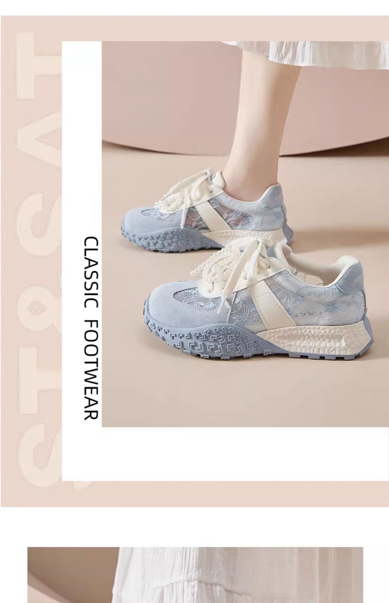 Giày sneaker nữ lưới thoáng khí phong cách Đức retro 2025 — màu xanh, Tím, Màu trắng nhạt, màu vàng chi tiết 7