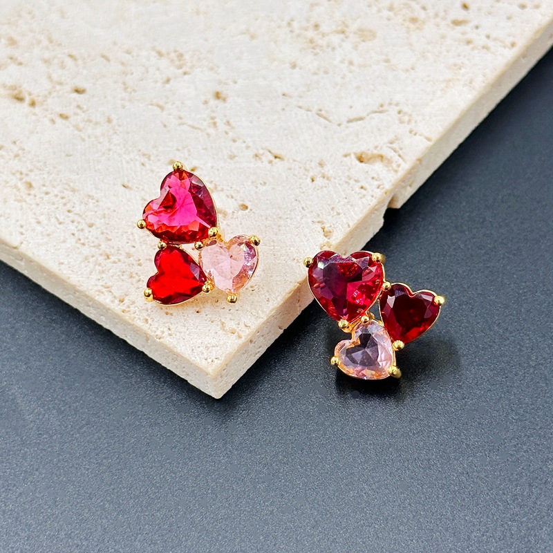 Holiday, Banquet, Selfie Occasion Wholesale Jewelry Sweet Heart Shape Brass Plating Jewelry Set Cable Chain