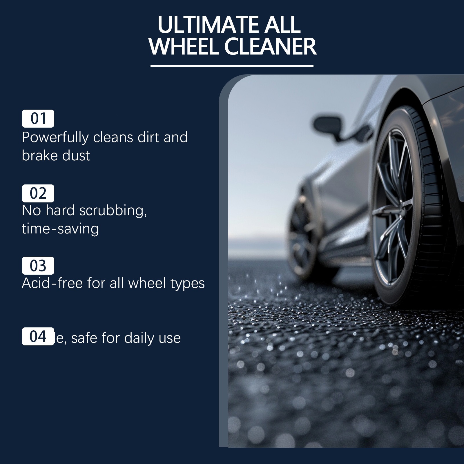 Ronavia Tire Cleaner Is a Suitable Maintenance and Cleaning Agent for Daily Car Cleaning and Decontamination of Tire Surfaces