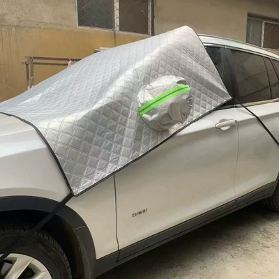 with Rearview Mirror Cover, Thickened — Car snow shield