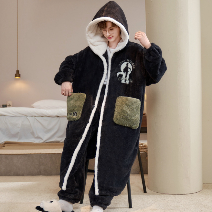 2025 pijamas de invierno de coral de vello de coral de tamaño grande juvenil 200 kg abrigo