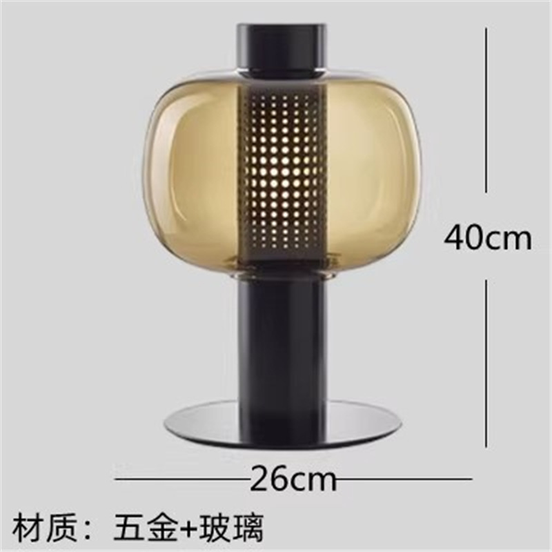 クリエイティブデザイン北欧シンプルで豪華な電気スタンド寝室ベッドヘッドランプ感リビング装飾ガラス|undefined