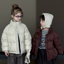 秋冬新款2025亲子立领羽绒服新国标90白鸭绒韩版中小童外套批发