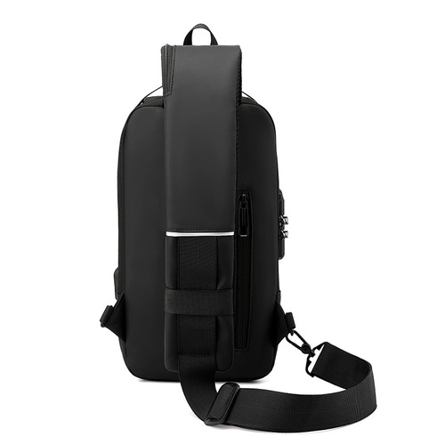 Men's Motorcycle Bag Password Anti-Theft Chest Bag Men's Bag Single-Shoulder Bag Sports Waist Bag Casual Multi-Function Crossbody Bag
