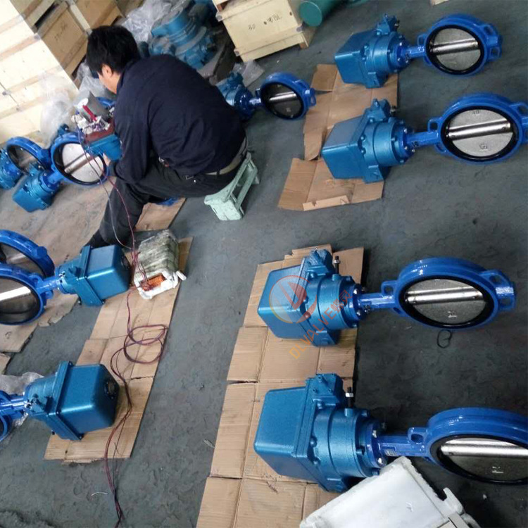 D971X-10Q-DN150对夹式电动蝶阀 电动衬胶对夹蝶阀