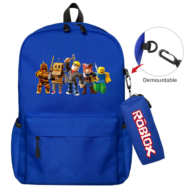 Virtual world ROBLOX game mother and child pencil case backpack large capacity portable backpack school bag travel backpack