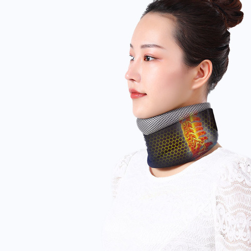 Heated neck collar, anti-bowing cervical vertebra corrector, household neck protection and fixed special traction device, office warm neck collar