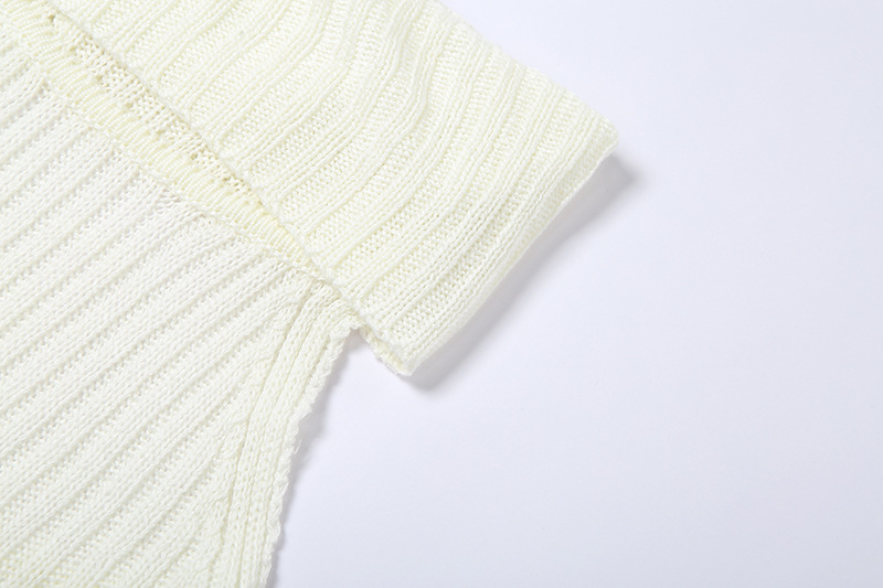 Solid Color Turtleneck Sleeveless Open Back Sexy Irregular Knitted Vests Wholesale Womens Tops