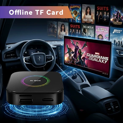 Cross-Border Best-Selling 4-in-1 Car Android Box Wired to Wireless Carplay Android Auto Screen Mirroring Box