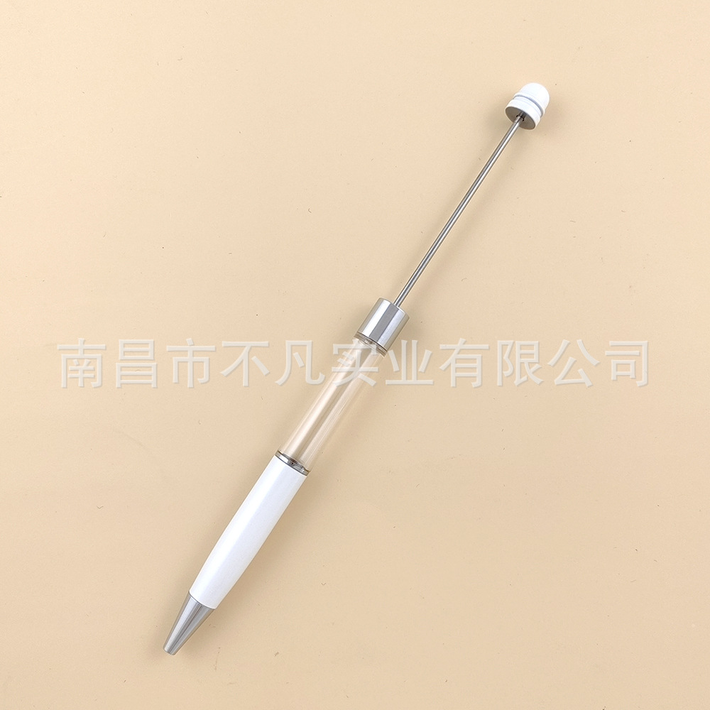 Punto al por mayor de metal tubo vacío bolígrafo DIY cristal diamante flor seca Shell con cuentas de pluma transparente varilla media pluma de aceite