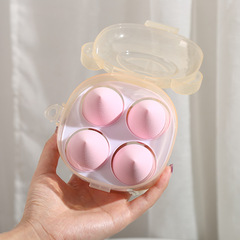 廠家供貨盒裝粉撲套裝 美妝工具不吃粉乾濕兩用海綿收納盒美妝蛋