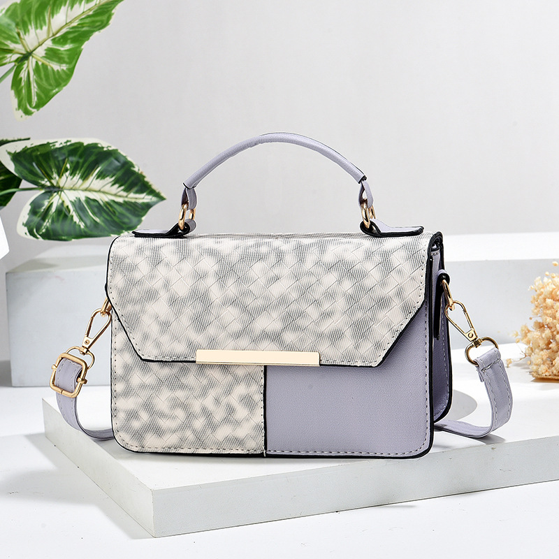 Nuevo empalme versátil bolsa impresa color contraste mochila bolsos de mujer transfronterizos bolsos de hombro de alta calidad