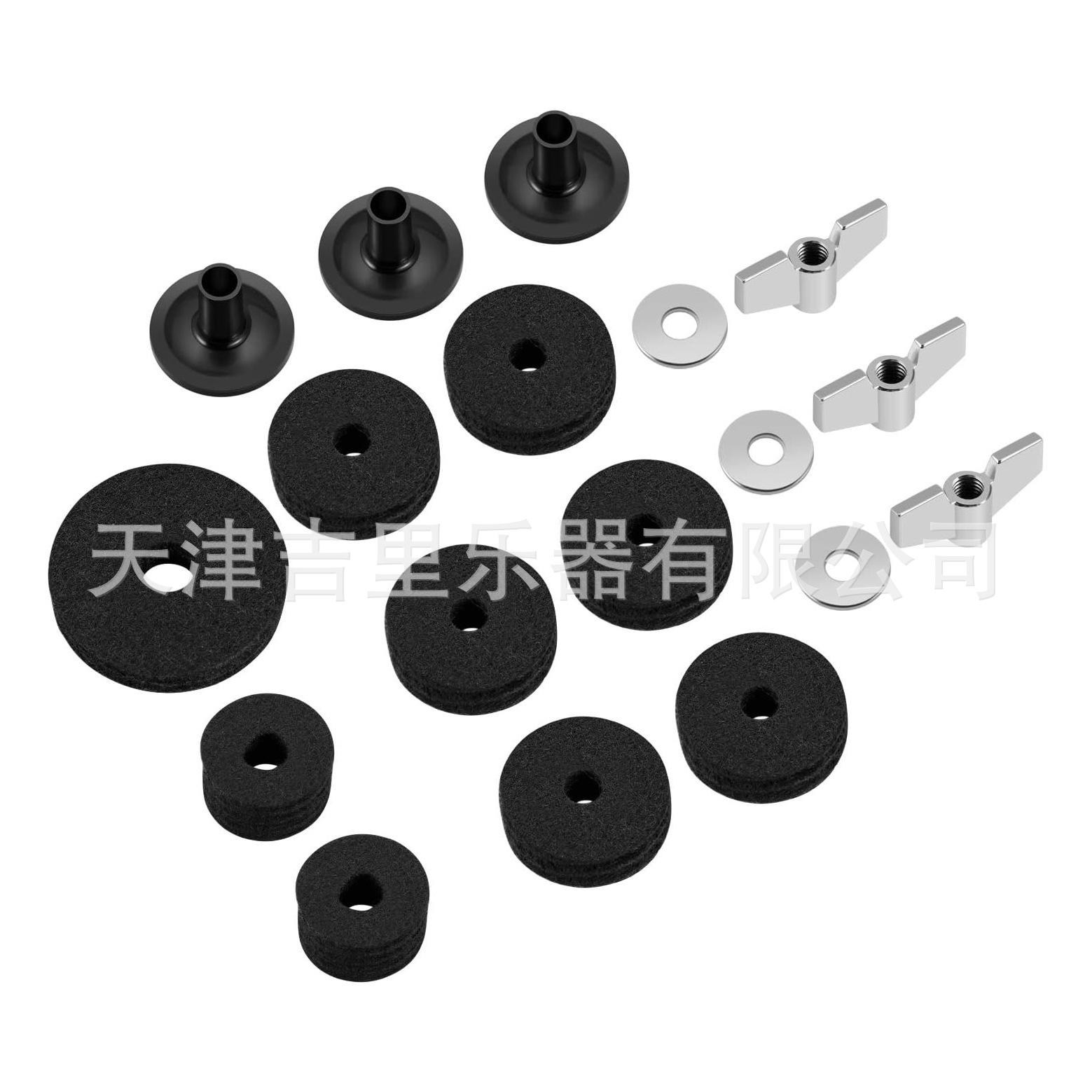 厂家批发21件架子鼓毛毡垫套装 防滑架子鼓毛毡 架子鼓配件 跨境