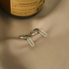 Retro fashionable earrings with letters, universal trend accessory, Korean style, European style