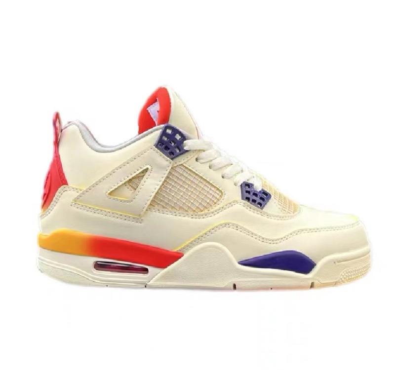 aj4 ホワイトセメントバスケットボールシューズトレンディなレトロな絶妙なディテールミッドトップホワイトグレー紳士靴第一層牛革レトロな女性の靴|undefined