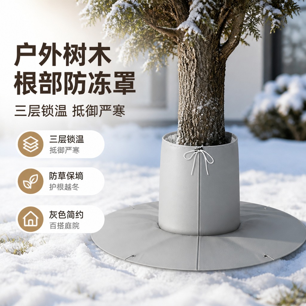 亚马逊跨境热销冬季植物树根户外霜罩植物根部保护套盆栽防冻防寒