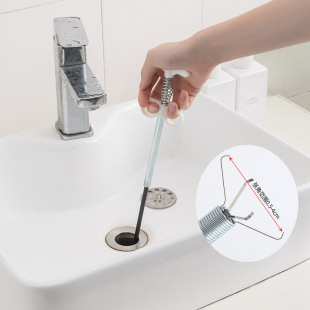 Household drain pipe dredger anti-blocking bathroom pipe water pipe sewer dredger hair cleaner