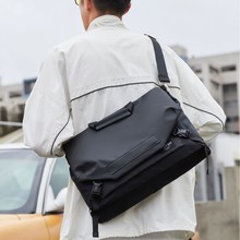 简约商务手提电脑防水斜挎大容量学生书包笔记本手提式一件代发