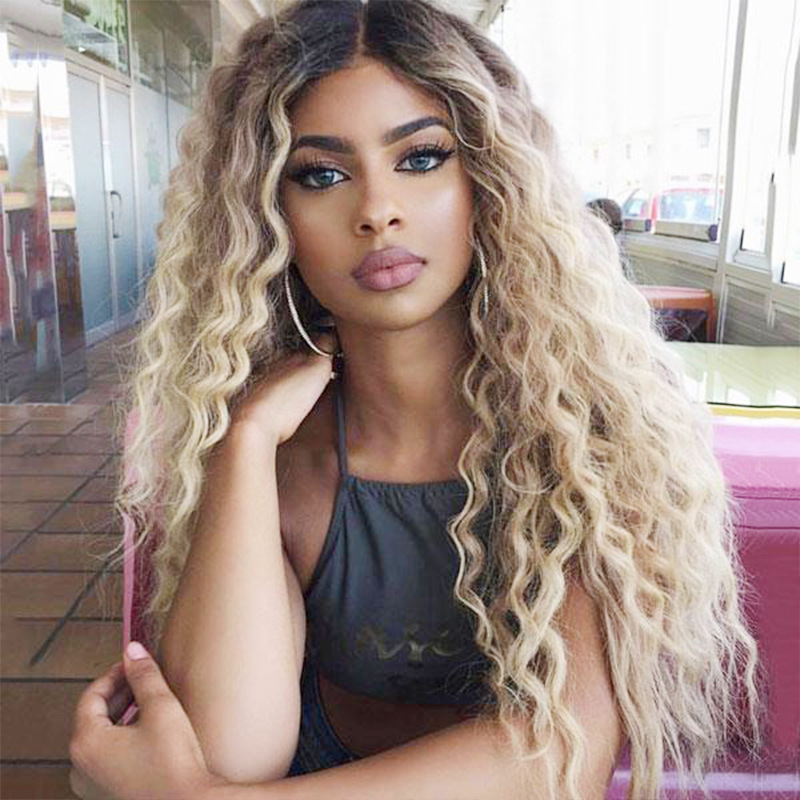 Women's Simple Style Casual High Temperature Wire Centre Parting Long Curly Hair Wigs display picture 1