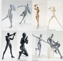 玩具 SHF 豪华版 男女素体 肤色 黑色灰色黑色 绘画人偶手办