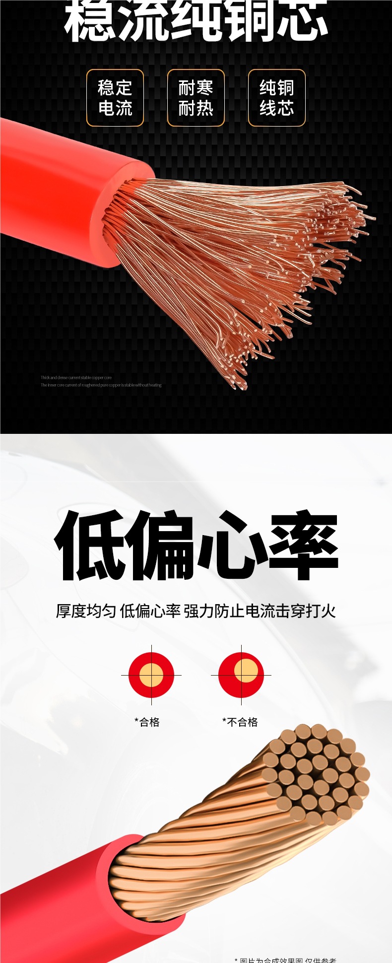 Car Battery Jumper Cables Pure Copper Jumper Wires