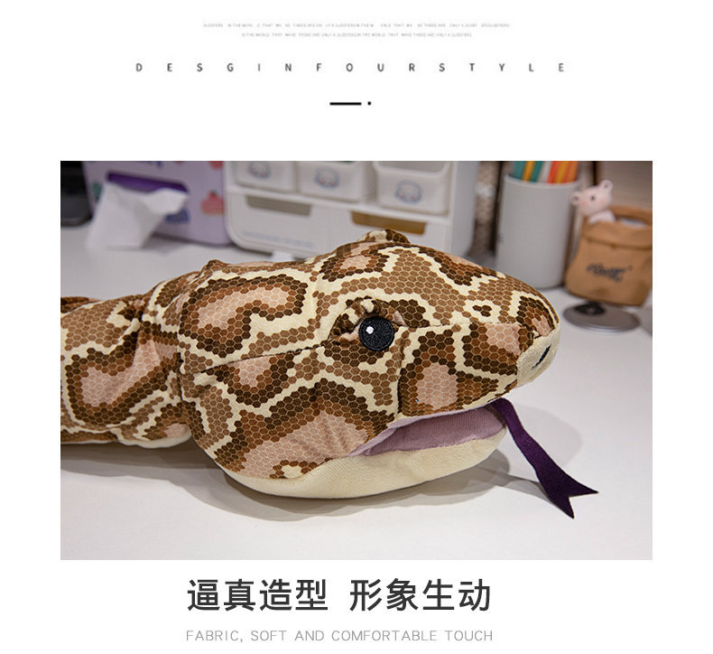 Simulation Python Doll Plush Toy Snake Pillow Cushion Horrifying Scary Rag Doll Funny Tricky Gift Female