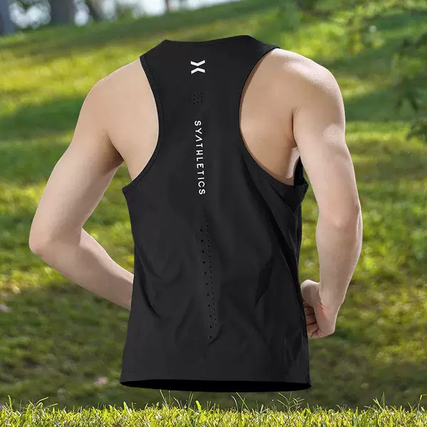 Summer fitness sports T-shirt running vest ice silk new men's quick-dry professional marathon top sleeveless clothing 1