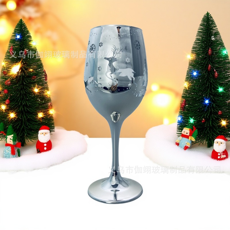 メーカー卸売ファッションクリエイティブクリスマスワイングラス手作りガラスゴブレット赤ワイングラスガラスワインセット|undefined
