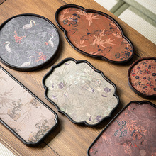 复古壶承茶盘茶席套装干泡台茶壶托盘养壶承收纳茶台功夫茶具配件