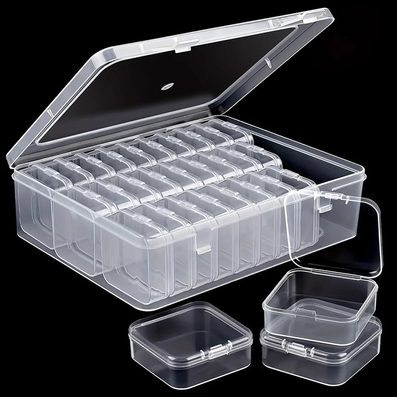 beads storage bead accessory storage box diamond beads transparent finishing ornament nail art jewelry box plastic wholesale