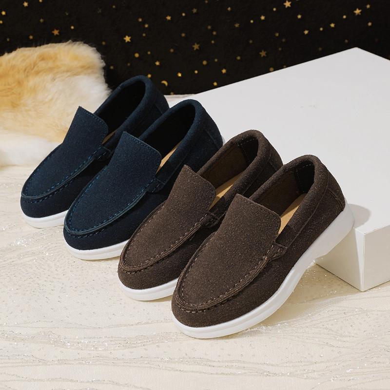 24 New Autumn and Winter L Lucky Shoes P Flat Shoes for Boys and Girls, Baby Shoes, Children's Shoes, Slip-On Casual Shoes for Older Children