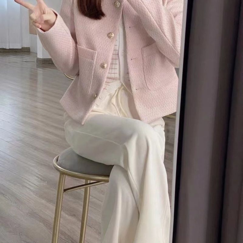 小香风外套女款气质服装秋装女款爆短款2025新款时尚潮流洋气圆领|undefined