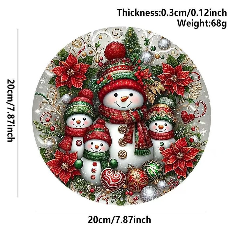 跨境新款木制圣诞彩色雪人圣诞老人悬挂装饰户外节日派对装饰挂件|undefined